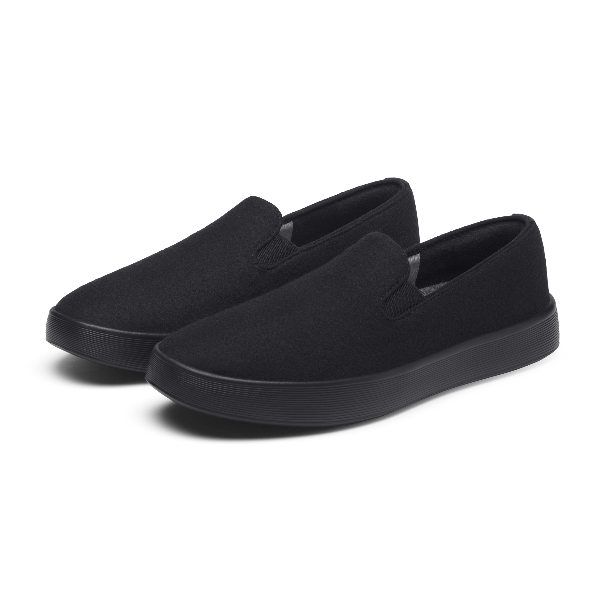 Men's Wool Cruiser Slip On - Natural Black (Natural Black Sole)