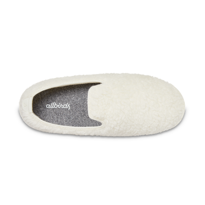 Smallbirds Wool Loungers - Big Kids - Natural White Fluffs (Natural White Sole)